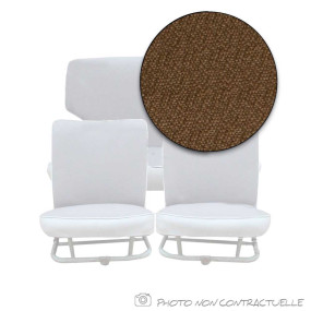 Garnitures de sièges Renault 4CV modèle ACER en tissu écorce marron