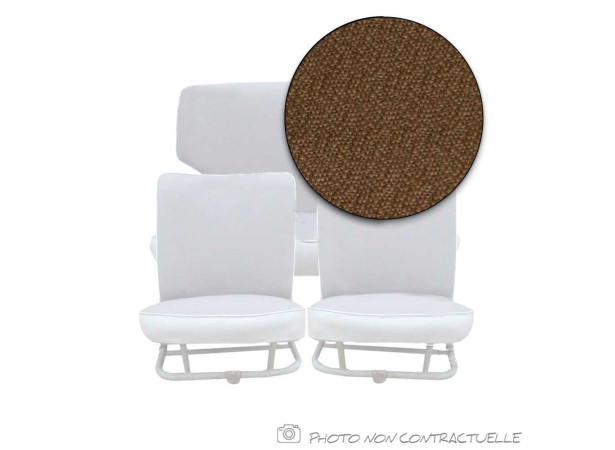 Garnitures de sièges Renault 4CV modèle ACER en tissu écorce marron