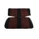 Garnitures siège avant et banquette arrière VW Golf 1 GTI en tissu écossais noir et rouge