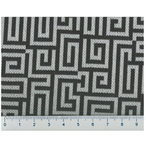 Tissu Citroën Géométrique Blanc noir