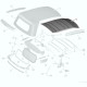 Wewnętrzny panel dachowy Smart Fortwo 451 kabrioletu (po 2008)