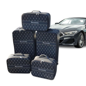 Op maat gemaakte kofferset (bagage) BMW Serie 8 G14 Cabriolet - set van 5 kunstleren
