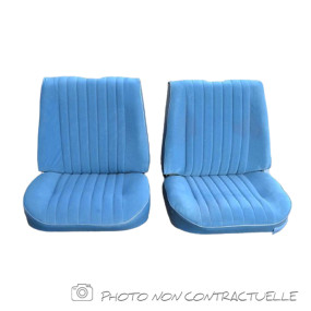 Garnitures de sièges avant et banquette arrière Peugeot 504 coupé phase 1 velours bleu turquoise
