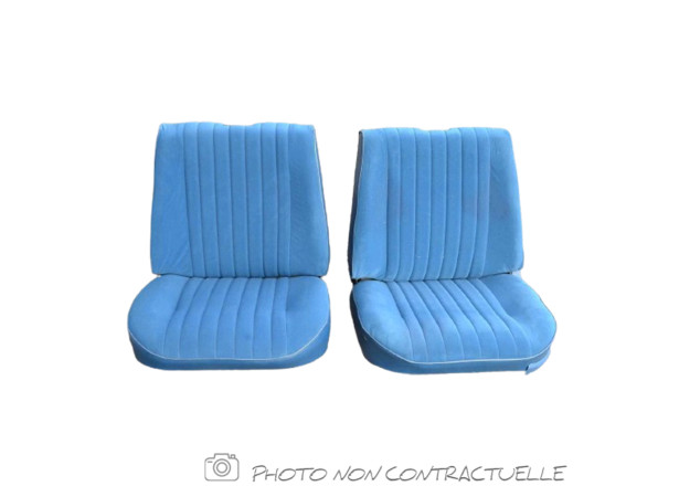 Garnitures de sièges avant et banquette arrière Peugeot 504 coupé phase 1 velours bleu turquoise