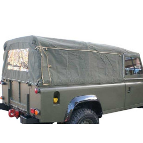 Capote Land Rover Defender 110 simple cabine cabriolet en toile coton sans vitres latérales