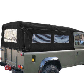 Capota  Defender 110 TD5/TD4 de cabina simple descapotable Land Rover en lona de algodón con ventanas laterales