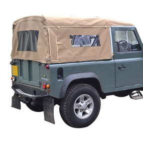 Soft top Defender 90 TD5-TD4 convertible Land Rover with side windows