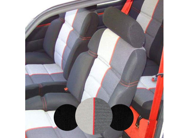 Garnitures siège avant et banquette arrière en tissu anthracite et tissu ramier 205 CTI