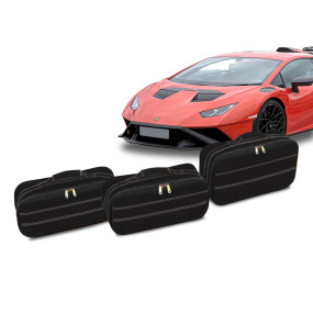 Maßgeschneidertes Gepäck Lamborghini Huracan STO - Set mit 3 Koffern aus Lederkoffer