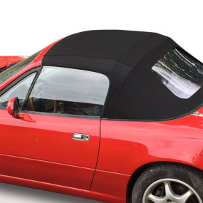 Capota Mazda MX5 Diseño NA en lona Mohair® - ventana (luneta) trasera de plástico con cremallera