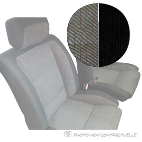 Renault 5 GT Turbo phase 1 front seat upholstery in striped fabric