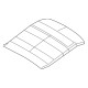 Wewnętrzny panel dachowy Smart Fortwo 451 kabrioletu (po 2008)