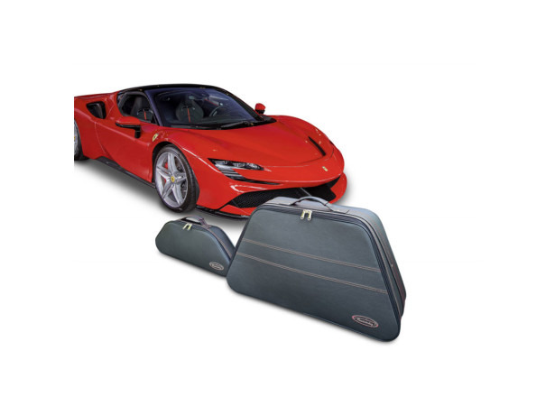 Bagagerie sur-mesure Ferrari SF90 - ensemble de 2 valises pour coffre en cuir