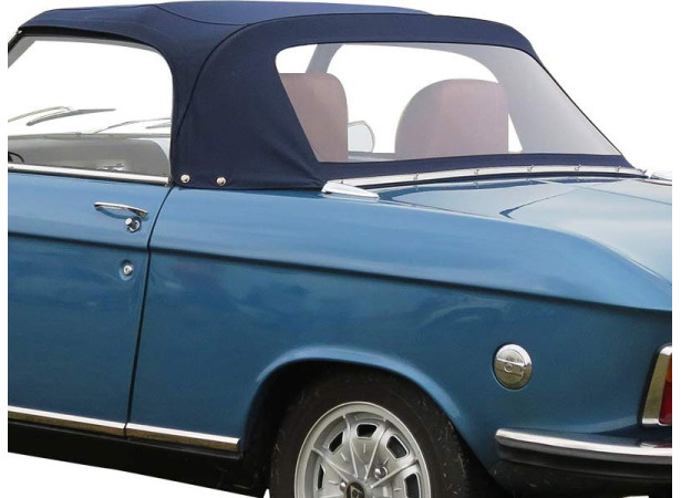 Capote auto Peugeot 204 cabriolet en Alpaga Stayfast avec lunette arrière en PVC