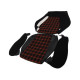 Garnitures siège avant et banquette arrière VW Golf 1 GTI en tissu écossais noir et rouge
