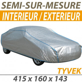 Semi-made-to-measure indoor outdoor car cover in Tyvek® (M2) - Car cover: Convertible cover