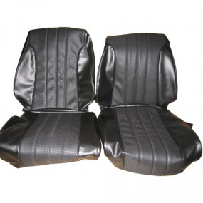 Asientos tapizados de asientos delanteros negros Peugeot 204