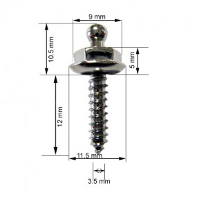 Tenax button 4x12mm sheet metal screws