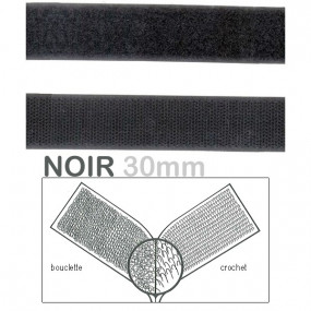 Klittenband zwart 30mm