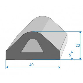 Vedante (selo) de pára-choques não adesiva - 40 x 20 mm