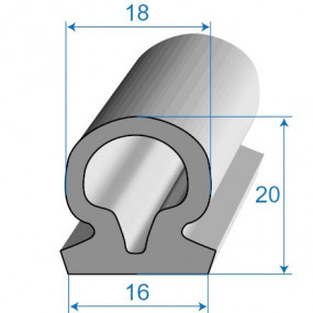 Vedante (selo) do talão da porta - 16 x 20 mm
