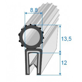 Joint coffre en élastomère armé - 8.8 x 13.5 mm
