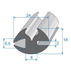 Key seal - 28 x 21.5 mm + key - 10.5 x 10 mm (without key)