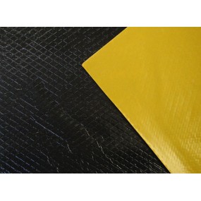 Placa de isolamento acústico de betume, Vibrogum autoadesivo flexível com cancelamento de ruído (100x50cm)