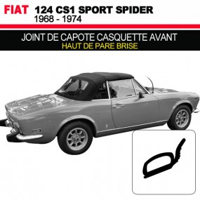 Hood gasket front cap for Fiat 124 CS1 Spider convertibles