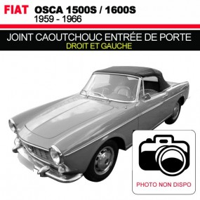 Joint caoutchouc pour entrée de porte droit et gauche pour les cabriolets Fiat Osca 1500S/1600S