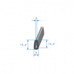 U-shaped finishing seal - 12.5 mm