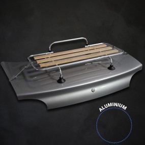 Veronique wood luggage rack kit 3 aluminum bars + galvanized kit with suction cups