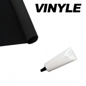 Basisreparatieset voor cabriokappen van zwart vinyl of PVC