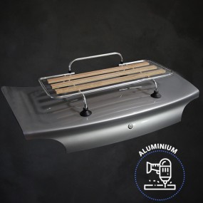 Kit porta-bagagens (bagageiro) de madeira Veronique 3 barras de alumínio furação + ventosas