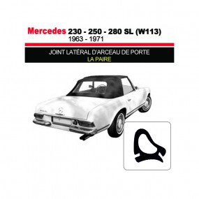 Mercedes W113 230SL 250SL 280SL 63-71 Hardtop Left Side Window Seal # 1136700139 
