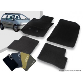 RN - Noir 4tlg 2007-2014 Velours Tapis De Sol Convient pour Renault Twingo 2