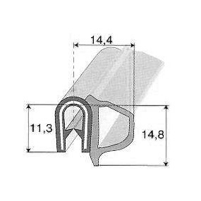 Vedante (selo) reforçada da porta ou do porta-malas com talão - 11,3 x 14,4 mm