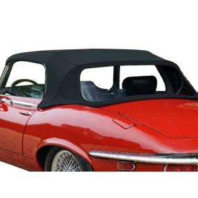 Soft top Jaguar E-Type V12 convertible in Vinyl grain leather look
