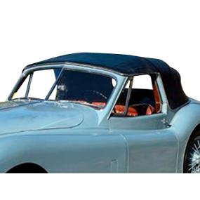Capota macia Jaguar XK 140 Roadster descapotável em vinil com janela traseira em zíper