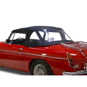 Softtop (cabriodak) MG B C cabriolet in vinyl - opklapbare rolbeugels (roadsterbeugels)
