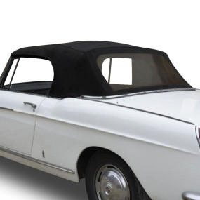 Soft top Peugeot 404 in Stayfast® cloth without zip with rectangular rear window - 61/66