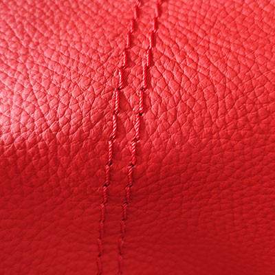 Red leather / Red stitching